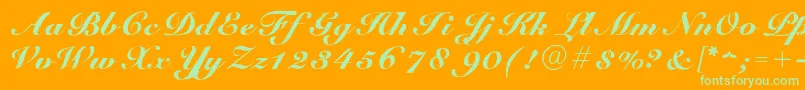 GUnit Font – Green Fonts on Orange Background