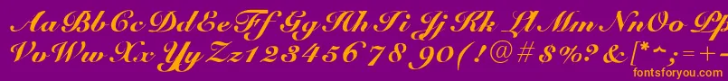 GUnit Font – Orange Fonts on Purple Background