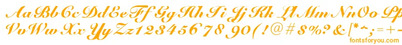 GUnit Font – Orange Fonts on White Background