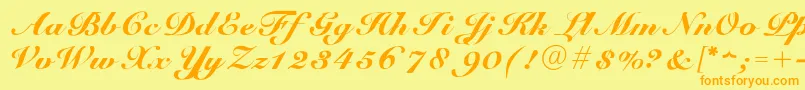 GUnit Font – Orange Fonts on Yellow Background