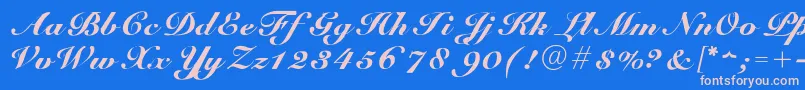 GUnit Font – Pink Fonts on Blue Background