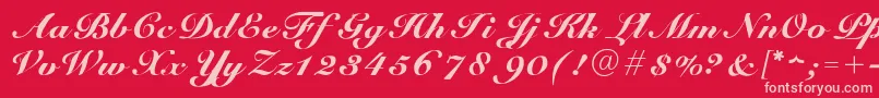 GUnit Font – Pink Fonts on Red Background