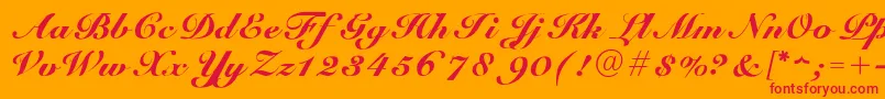 GUnit Font – Red Fonts on Orange Background