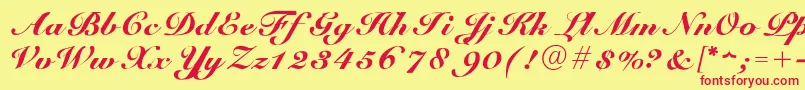 GUnit Font – Red Fonts on Yellow Background