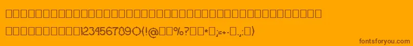 Ograda Font – Brown Fonts on Orange Background