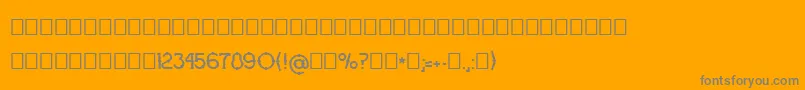 Ograda-Schriftart – Graue Schriften auf orangefarbenem Hintergrund