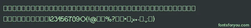 Fonte Ograda – fontes verdes em um fundo preto