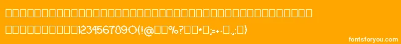 Więcej informacji o czcionce Ograda Czcionka Ograda – białe czcionki na pomarańczowym tle
