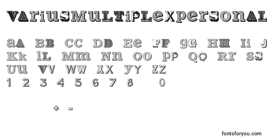 VariusMultiplexPersonalEditionフォント–アルファベット、数字、特殊文字
