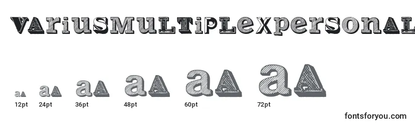 VariusMultiplexPersonalEdition Font Sizes