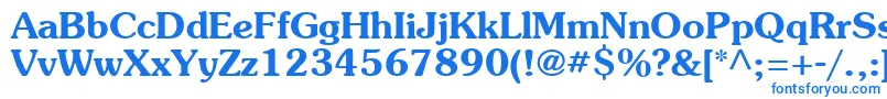 フォントAgsoucb – 白い背景に青い文字