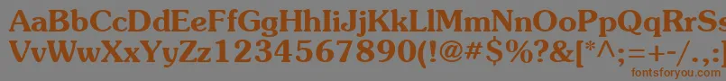 Agsoucb Font – Brown Fonts on Gray Background