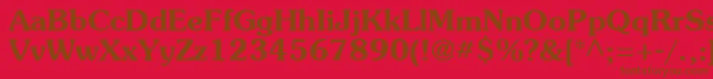 Czcionka Agsoucb – brązowe czcionki na czerwonym tle