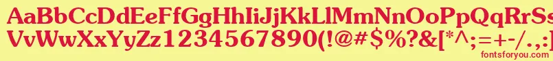 Agsoucb Font – Red Fonts on Yellow Background