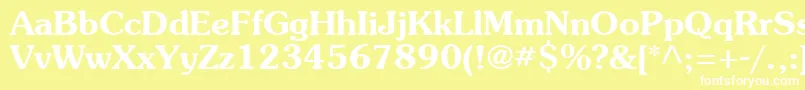 Agsoucb Font – White Fonts on Yellow Background