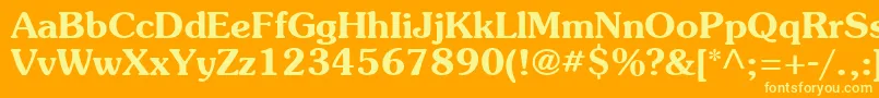 Agsoucb Font – Yellow Fonts on Orange Background