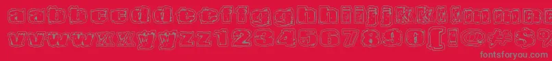 Terraario Font – Gray Fonts on Red Background