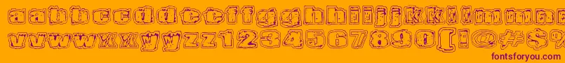 Terraario Font – Purple Fonts on Orange Background