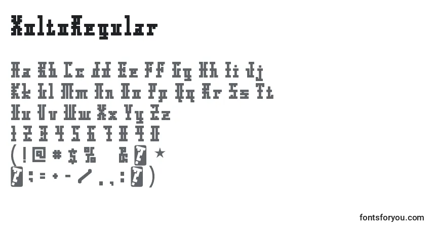 Schriftart XoltoRegular – Alphabet, Zahlen, spezielle Symbole