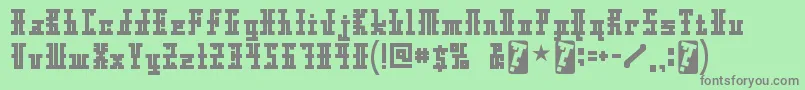 フォントXoltoRegular – 緑の背景に灰色の文字