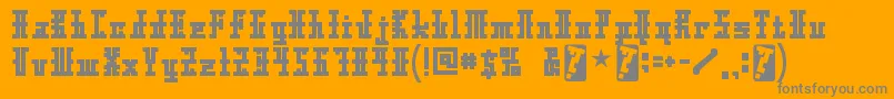 フォントXoltoRegular – オレンジの背景に灰色の文字