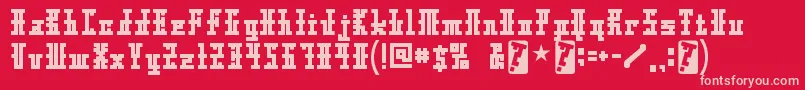 XoltoRegular Font – Pink Fonts on Red Background