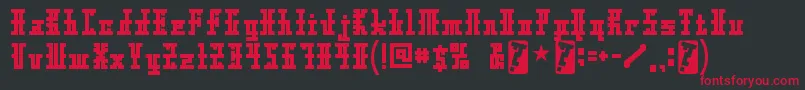 XoltoRegular Font – Red Fonts on Black Background
