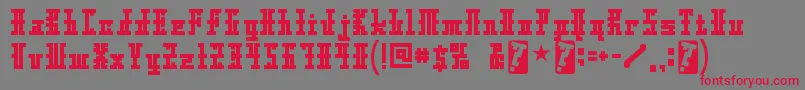 XoltoRegular Font – Red Fonts on Gray Background