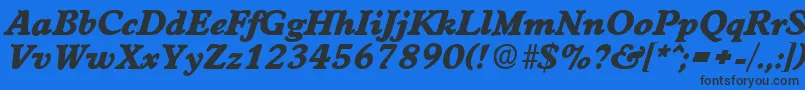 WorchesterExtraboldita Font – Black Fonts on Blue Background