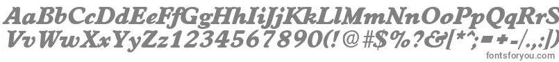 WorchesterExtraboldita-fontti – harmaat kirjasimet valkoisella taustalla