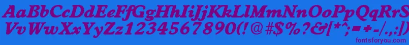 WorchesterExtraboldita Font – Purple Fonts on Blue Background