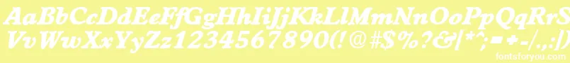 WorchesterExtraboldita Font – White Fonts on Yellow Background