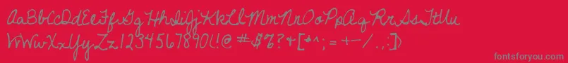 Neverletgo Font – Gray Fonts on Red Background