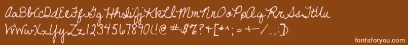 Шрифт Neverletgo – розовые шрифты на коричневом фоне