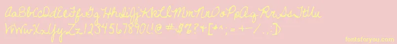 Neverletgo Font – Yellow Fonts on Pink Background