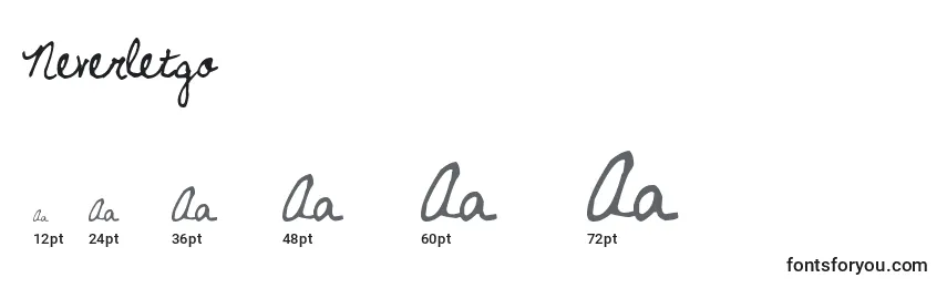 Neverletgo Font Sizes