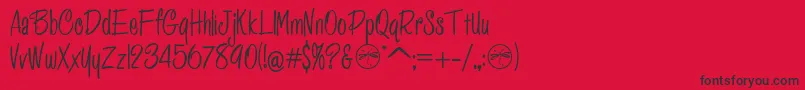HffPessoasLindas Font – Black Fonts on Red Background