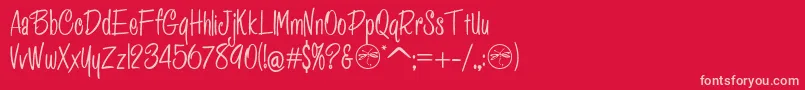 HffPessoasLindas Font – Pink Fonts on Red Background