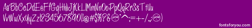 HffPessoasLindas Font – White Fonts on Purple Background