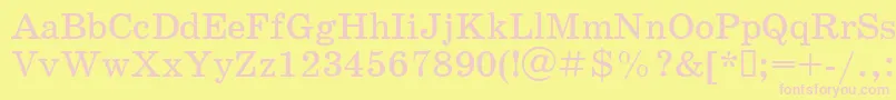 Police Schoolbook.Kz – polices roses sur fond jaune