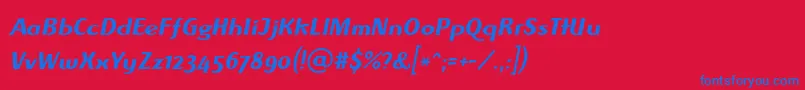 フォントAlbawingLtItalic – 赤い背景に青い文字