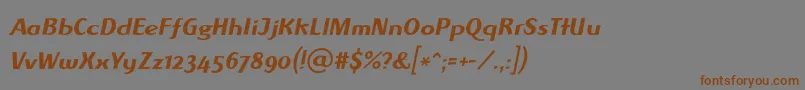 AlbawingLtItalic Font – Brown Fonts on Gray Background