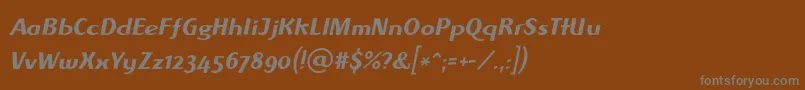 AlbawingLtItalic Font – Gray Fonts on Brown Background