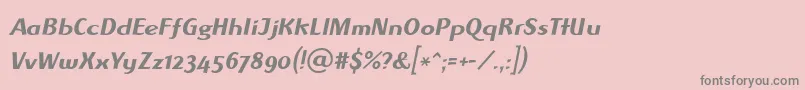 AlbawingLtItalic Font – Gray Fonts on Pink Background