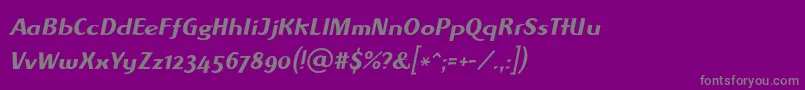 AlbawingLtItalic-Schriftart – Graue Schriften auf violettem Hintergrund