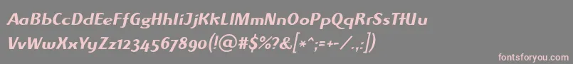 AlbawingLtItalic Font – Pink Fonts on Gray Background