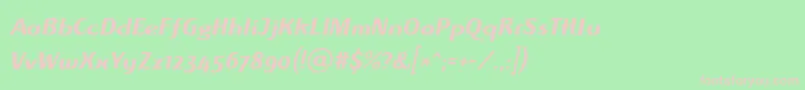 AlbawingLtItalic Font – Pink Fonts on Green Background