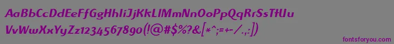 Шрифт AlbawingLtItalic – фиолетовые шрифты на сером фоне