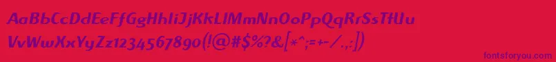 AlbawingLtItalic Font – Purple Fonts on Red Background