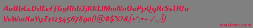 AlbawingLtItalic Font – Red Fonts on Gray Background